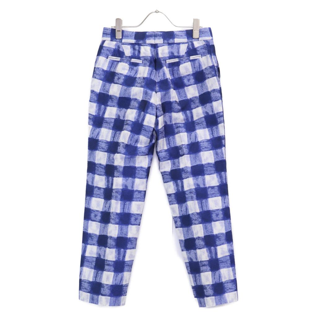 DRAWER 6514-236-1301 Blue Kasuri Check Jacquard Pants Bottoms 34 blueUsed