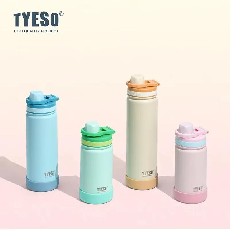 TYESO 750ML Portable Sports Cold Water Bottle with Non-slip Thick Sleeve Leakproof Outdoor Drinking Cup for Daily Use