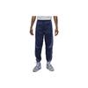 Однотонные спортивные штаны с логотипом на шнурке, мужские брюки, синие DX9373-410