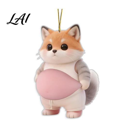 Child Safety Corner Protector Car Pendant Soft Rubber Fat Dog Shape Decompression Toy Adhesive Backing Elastic Cushion Easy Apply Remove Refrigerator