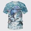 Summer Fashion Funny Dolphin Graphic T Shirts for Unisex New Trend Personality Casual Printed Harajuku O-neck Short Sleeve Tops