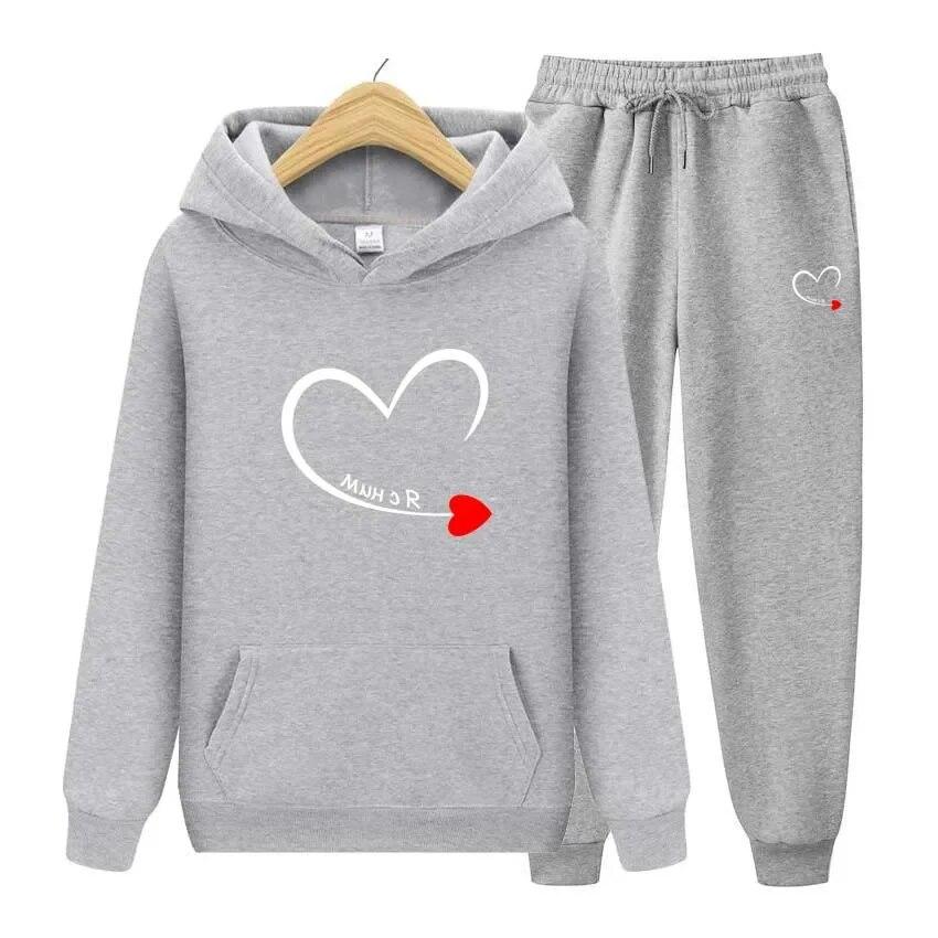 Толстовка с принтом King Queen для пар, толстовка с длинными рукавами, брюки для бега, лоскутный костюм для фитнеса и бега, повседневная одежда