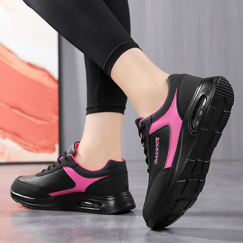 Women’s Black Running Sneakers Casual Sport Shoes Lightweight Jogging Shoes Over Sized