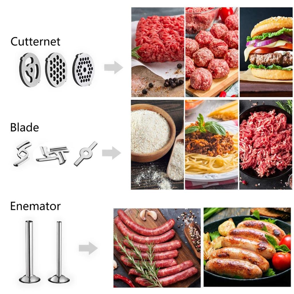 Metal Food Grinder Attachments for KitchenAid Stand Mixers Meat Grinder Sausage Stuffer Perfect Attachment