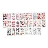 28pcs Halloween Tattoo Stickers Scar Pumpkin Pattern Waterproof Fake Tattoo Stickers