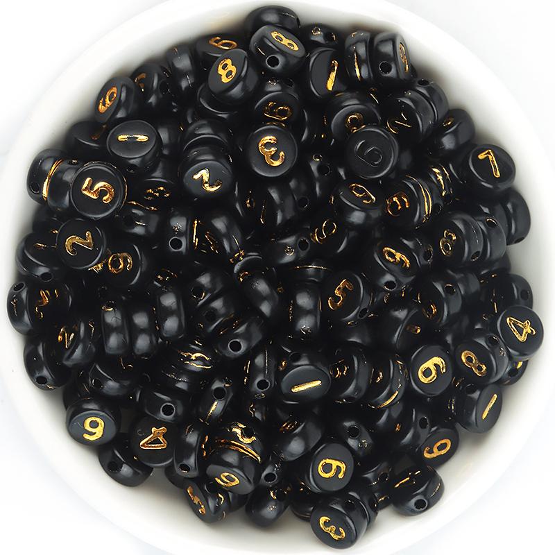 100Pcs 7mm Acrylic Alphabet Beads Colored Loose Spacer Flat Round Letter Beads For DIY Bracelet Earrings Accessories Wholesale