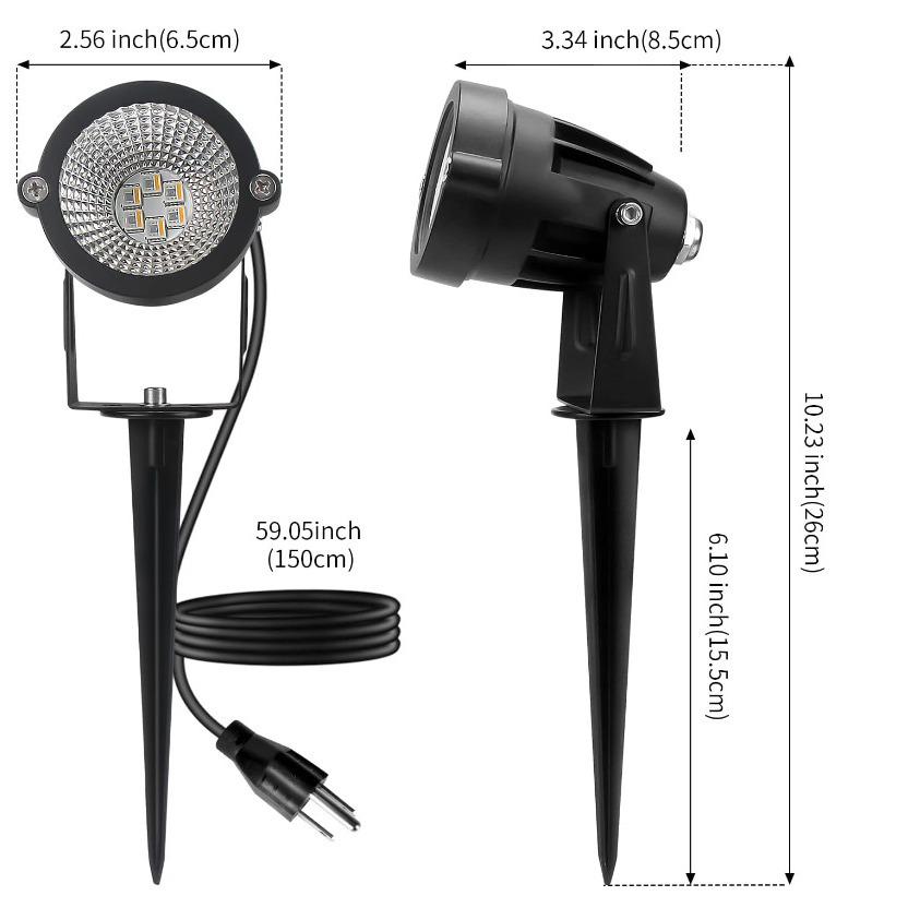 Прожектор RGBW стандарта США, высокое напряжение, 7 Вт/10 Вт, IP65, ландшафтный наземный светильник