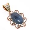 Подвеска из натурального драгоценного камня иолита из стерлингового серебра 925 пробы, двухцветная, 1,50'' c6p98