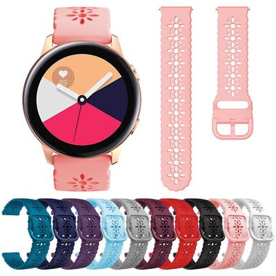 Кружевной силиконовый ремешок для Samsung Galaxy Watch Active 2/Galaxy Watch 4 44мм 40мм/Classic 42мм/46мм 20мм Ремешок для женщин и девушек