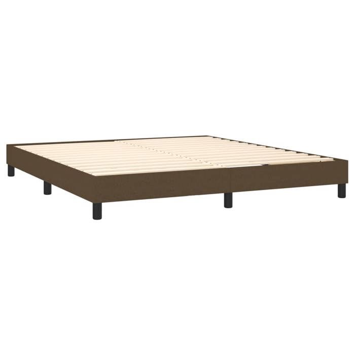 Maison Exclusive - Sommier à lattes de lit avec matelas Marron foncé 160x200 cm