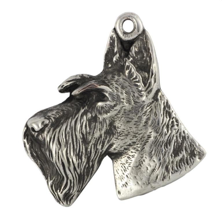 Scottish terrier, Aberdeen Terrier, Scottie - Dog necklace in gift box, silver-plated locket for dog fan, striking pendant by Art-Dog brand