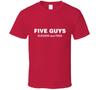 Футболка Five Guys Burgers And Fries Смешная Хэллоуинская Костюм Работника Фастфуда Футболка Унисекс