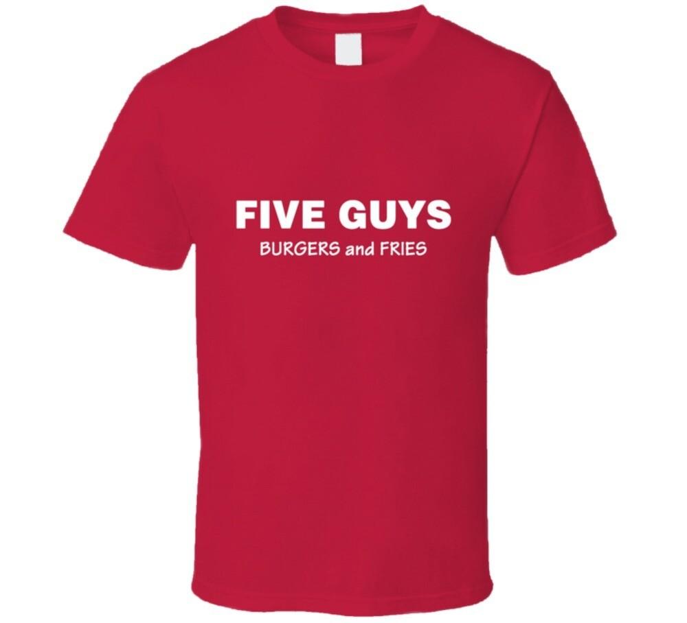 Футболка Five Guys Burgers And Fries Смешная Хэллоуинская Костюм Работника Фастфуда Футболка Унисекс