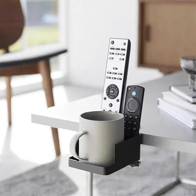 Регулируемый органайзер для крепления на край стола - многоцелевая вешалка для дивана и стола со съемным лотком для пульта, телефона, растений и кофейных кружек