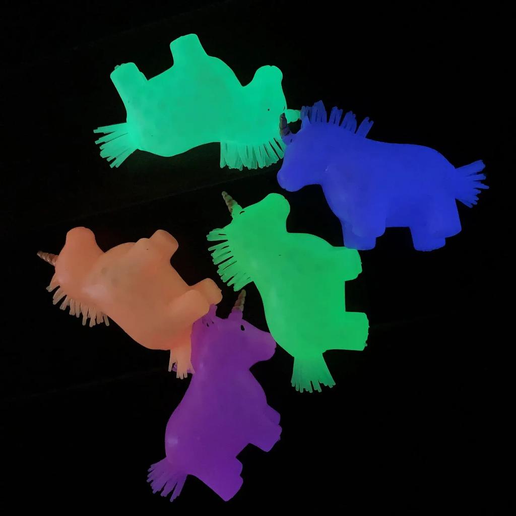 Светящийся Единорог Мячики-Антистресс Игрушка Сжимаемые Игрушки Снятие Стресса Фиджет Мягкий Кавайный Мячик-Антистресс Для Взрослого Ребенка Игрушки для Снятия Стресса