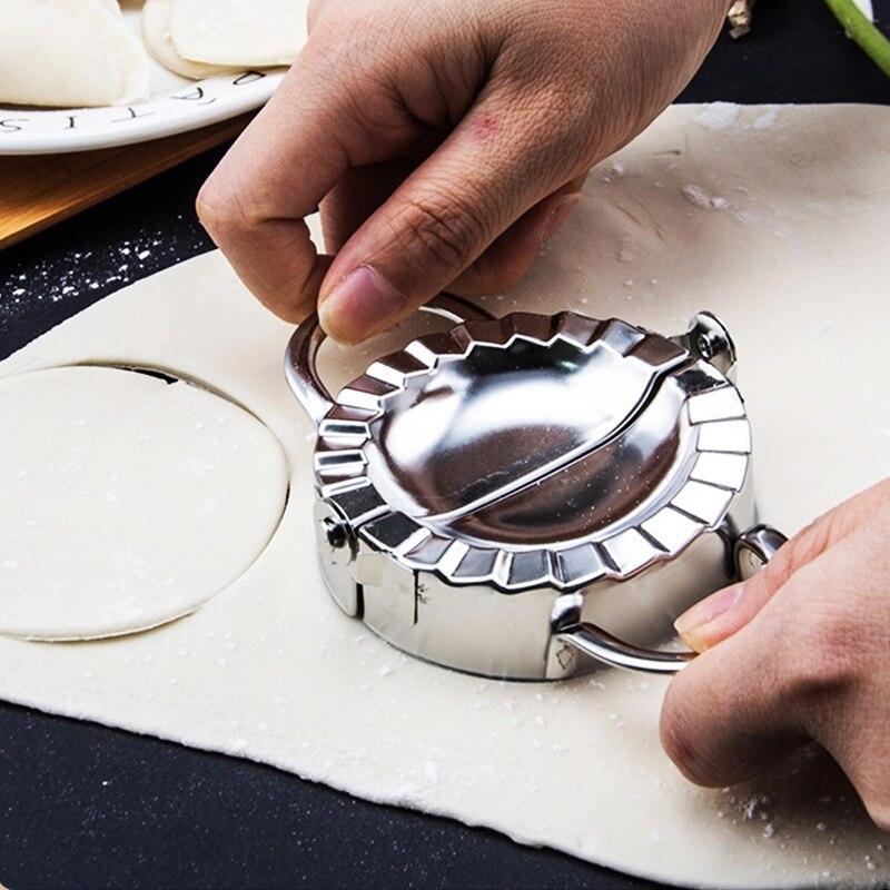Нержавеющая сталь пельменница с эргономичной ручкой и рифлеными краями