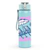 1PC Summer Holiday Pastel Letter Print 750ml Color Plastic Sports Water Bottle Leakproof Flip Straw Lid Suitable for Sports Office Home Use