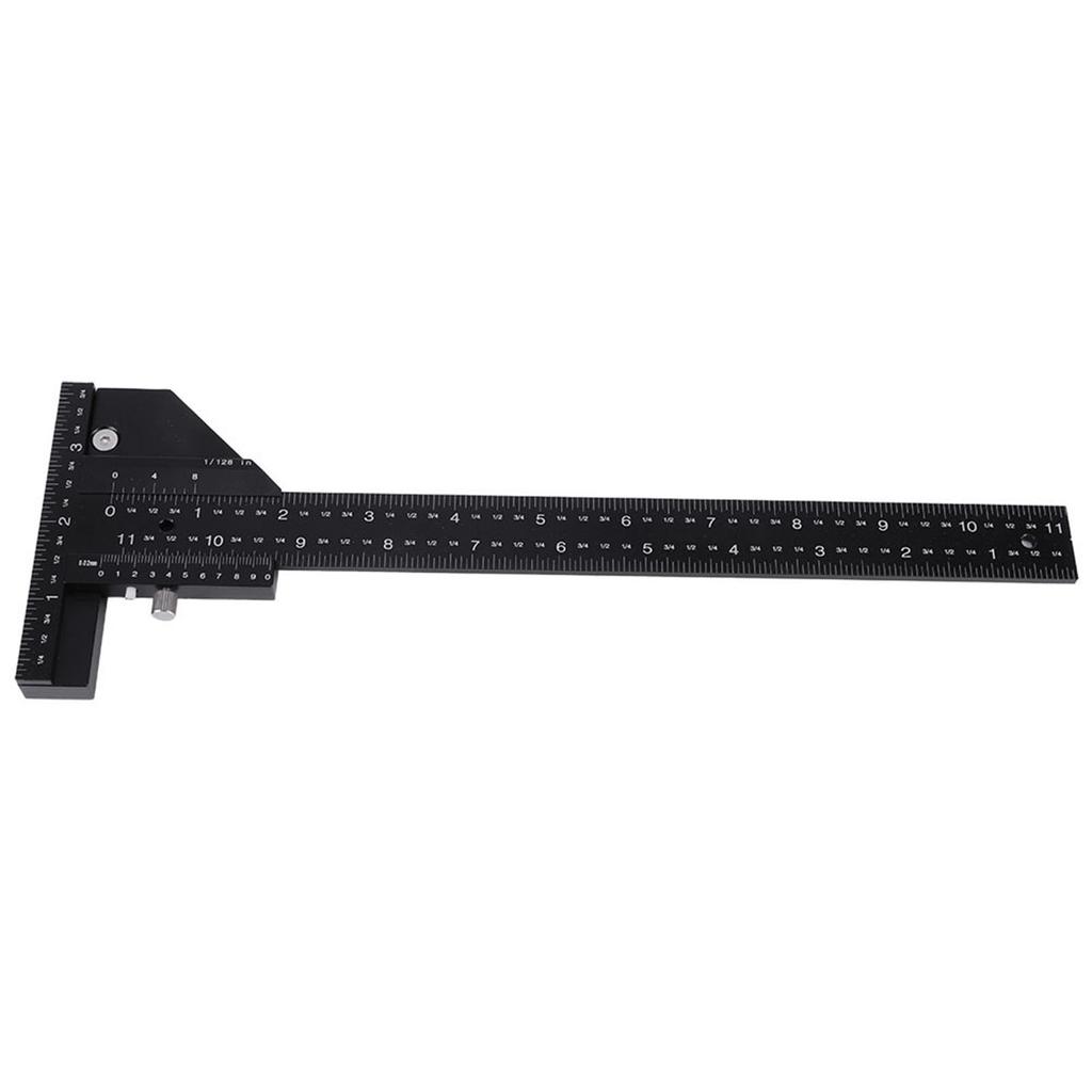Woodworking T Ruler Woodworking Aluminum Alloy Wood Scriber Measure Scribing Ruler
