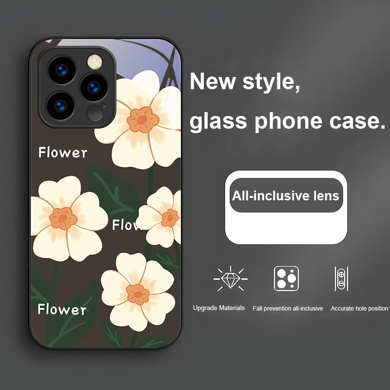 Цветущая весна Для IPhone 16 Pro Max 15 Plus 14 Pro 13 12 Mini 11 Pro Max X XS 7 8 Plus 2022 Чехол для телефона из закаленного стекла