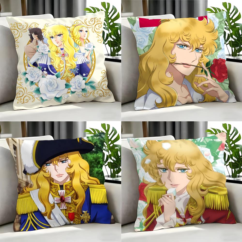 Anime RRose of Versaille Cushion Cover Cushion Cover Set Pcs x x x Pillowcase Decorative Sofa Home Decor