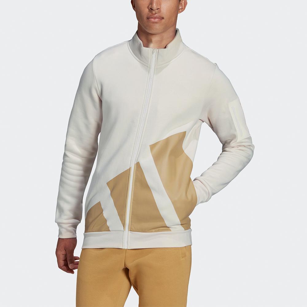 Adidas Colorblock Large Logo Sports Jacket Men Outerwear Off-White HI1188