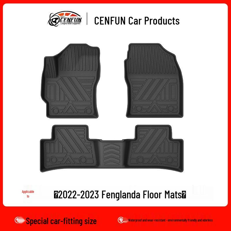 Экологичные водонепроницаемые коврики TPE для пола для Toyota Frontlander 2022 - Противоскользящие и износостойкие.