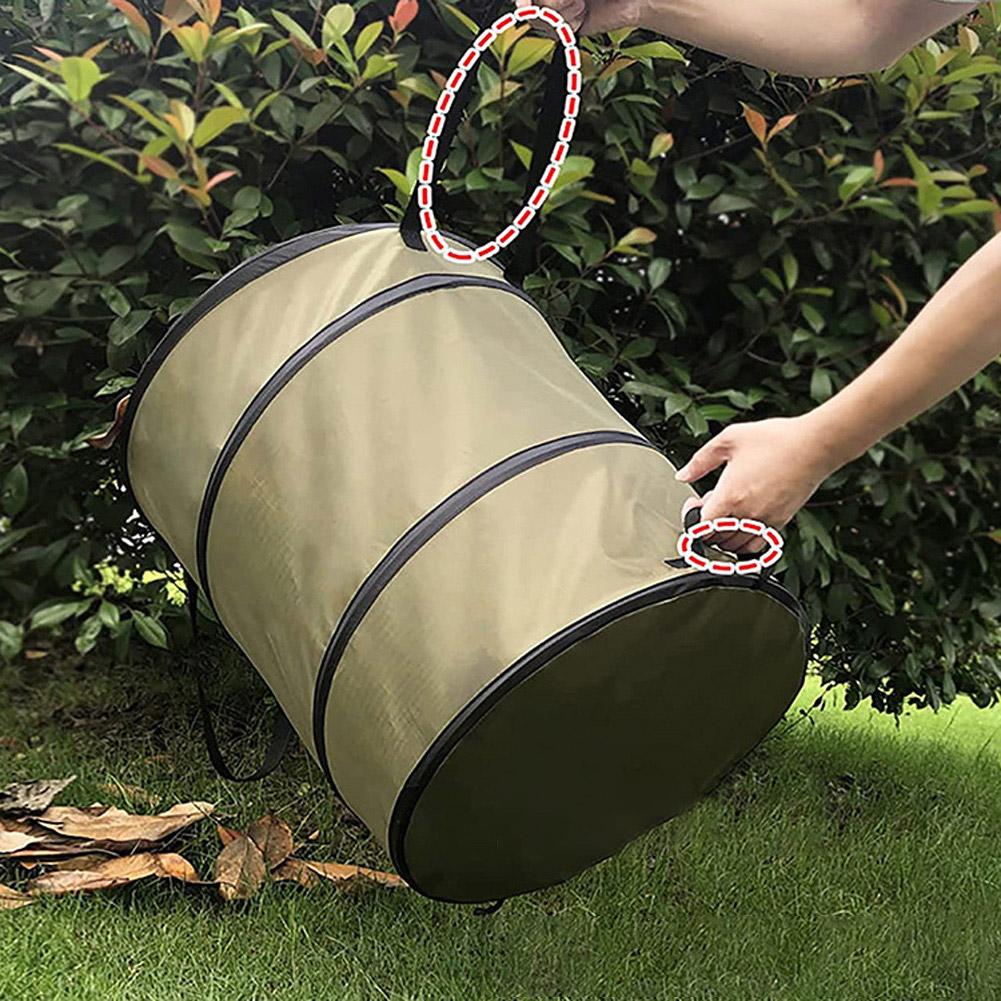 Армейский зеленый кемпинг, всплывающий мусорный бак для хранения листьев