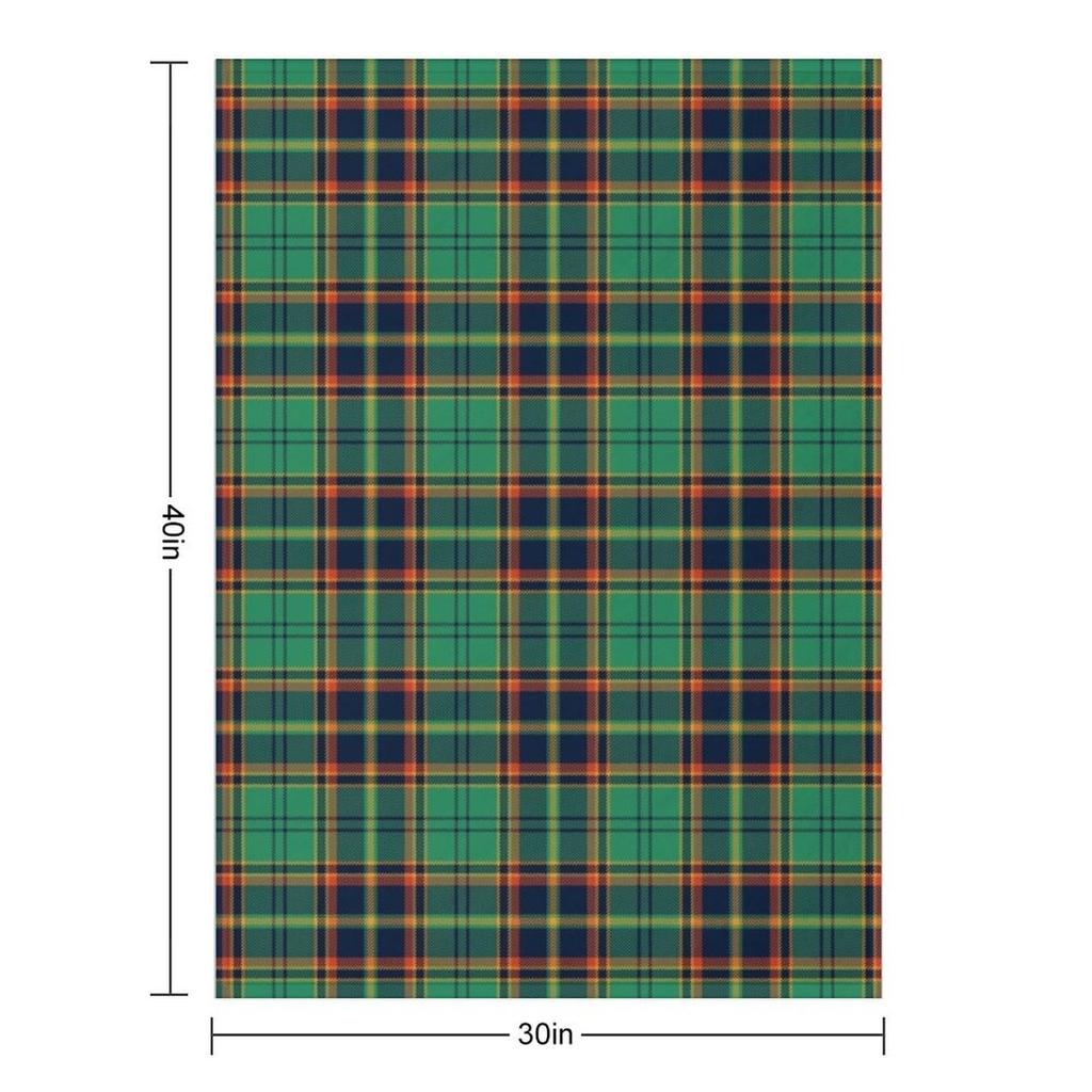 County Antrim Irish Tartan Throw Blanket funny gift for sofa Retros Blankets For Bed Blankets