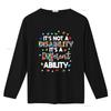 It s Not A Disability Different Ability Autism T Shirt vintage Washed Slightly Casual fashion homme Soft Stretched streetwear