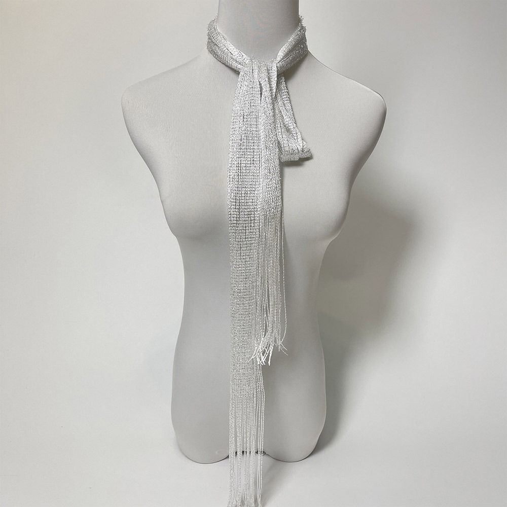 Nightclub Sunscreen Shawl Bright Silk Evening Dress Scarf Fashion Shiny Necklace