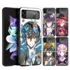 Мультяшный чехол для телефона Bungo Stray Dogs для Samsung Galaxy Z Flip 7 6 5 4 3 5G Flip7 Flip6 Flip5 Flip4 Flip3 Черный Fundas Shel