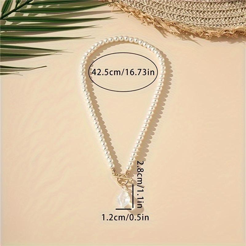 Барочное жемчужное ожерелье, легкая роскошь, простая длинная цепочка для свитера, ретро-стиль, универсальная цепочка на шею, аксессуары
