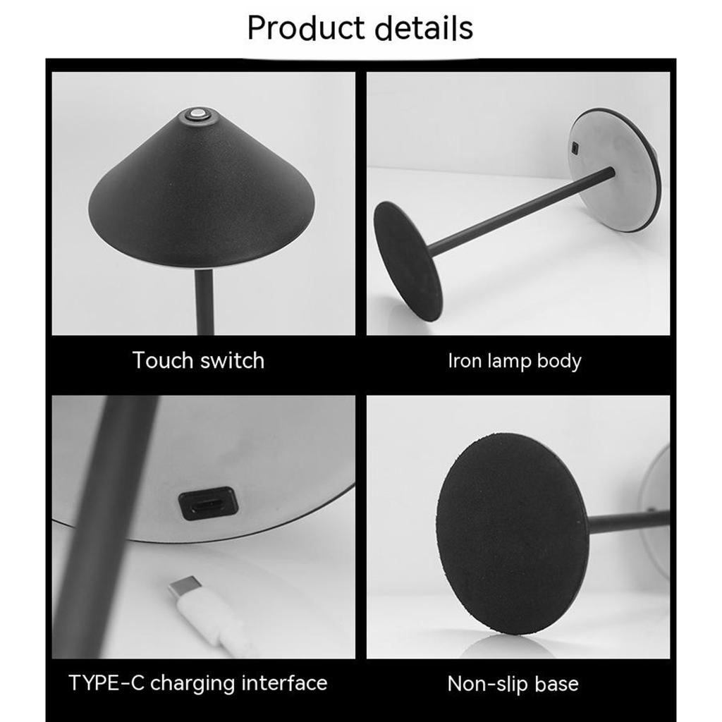 Led Desk Light With Usb Charging Port 3-color Stepless Dimming Touch Sensor Table Lamp For Office Restaurant Bar