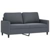 Vidaxl Sofa 2-Osobowa, Ciemnoszary, 140 Cm, Tapicerowana Aksamitem