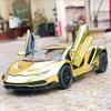 1:24 Lamborghini LP770-4 Apollo EVO Металлическая модель спортивного автомобиля Игрушки из сплава Двери Открываются Резиновые Колеса Машинки с Оттяжкой Игрушки Подарки