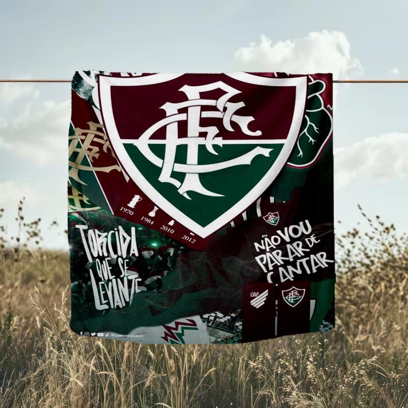 1PC Flumi-nense Football Crest Printed Soft Flannel Blanket Throw for Adult Bedroom Living Room Sofa Camping Travel Fan gifts Christmas Gifts
