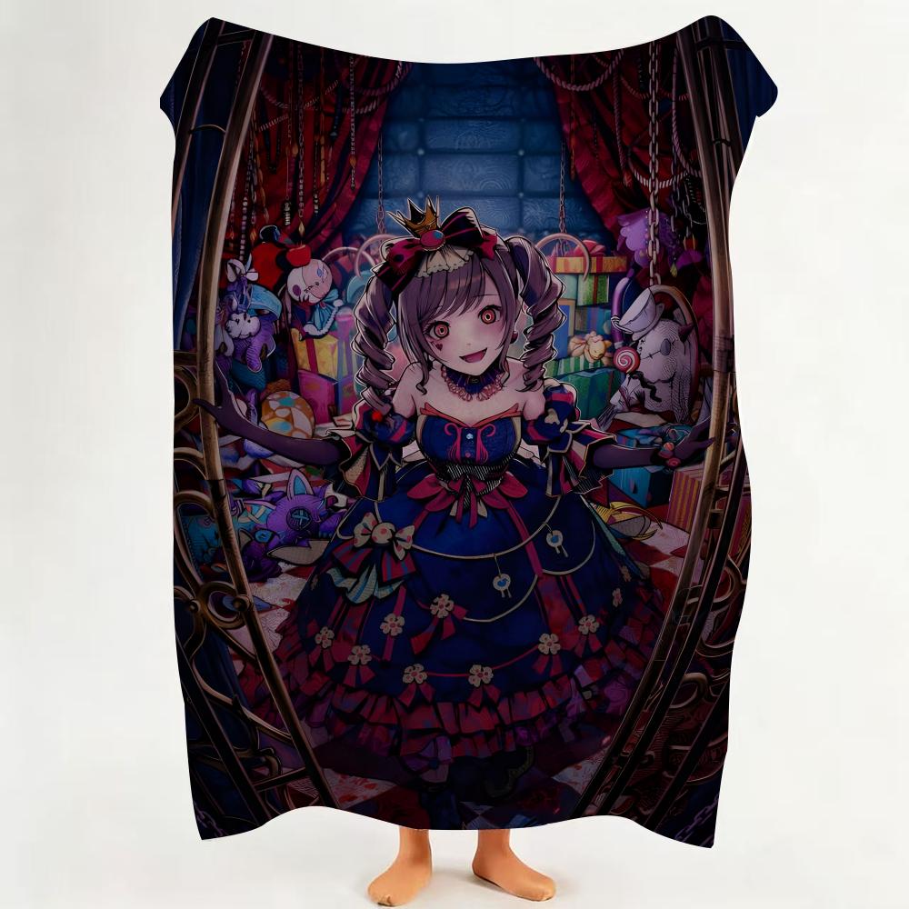 Game B BanG D Dream Throw Flannel Throw Blanket Suitable for Sofa Living Room Bedroom