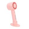 Portable Handheld Fan USB Rechargeable 3 Wind Speeds Safe Turbo Mini Fan for Outdoor Travel Camping Pink