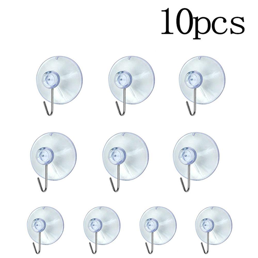 10Pcs/set Bathroom Wedding Supplies Rubber Hangers Clear Sucker Suction Cup Wall Hook Transparent