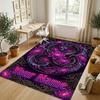 Dragon Phoenix Theme Crystal Velvet Rug Personalized Custom Name Text Soft Floor Mat Home Decor