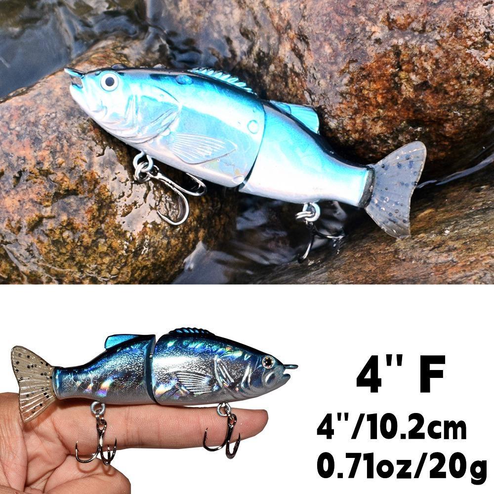Рыболовные приманки, 2 шарнирные приманки для плавания, воблер, Реалистичная рыба, жесткая приманка, рыболовный крючок, приманки для форели, окуня, окуня, мускуса, 4 дюйма, 7,8 дюйма