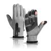 Winter Cycling Gloves Men Women Touchscreen Compatible Windproof Warm Fleece Lined Zipper Flip Top 2-Finger Design
