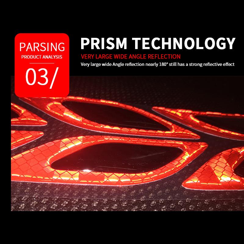 6 шт./компл. светоотражающие полосы для автомобиля из углеродного волокна, наклейки для автомобиля, грузовика, автомобиля, мотоцикла, предупреждающие наклейки против царапин, 5 цветов