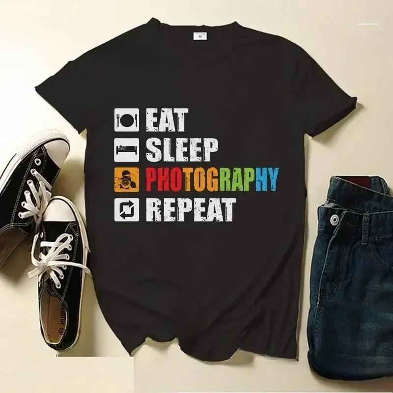 T-shirt d'art de photographie pour femmes passionnés d'appareil photo pour femmes T-shirt imprimé motif T-shirt veste à manches
