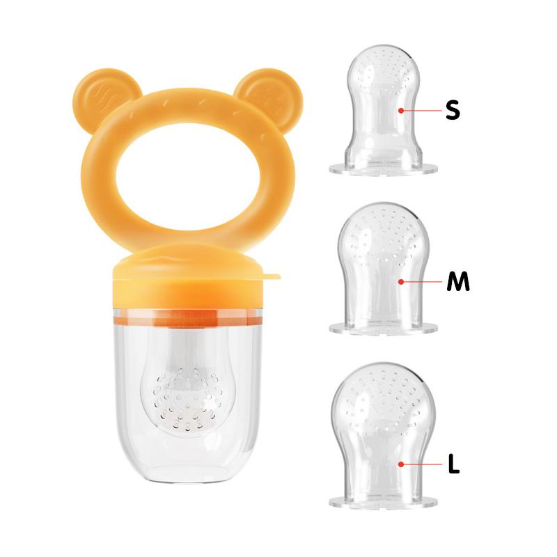 1 Set Food Grade Teething And Feeding Pacifier Silicone Fruit And Vegetable Feeder For Infants And Toddlers 6-36 Months