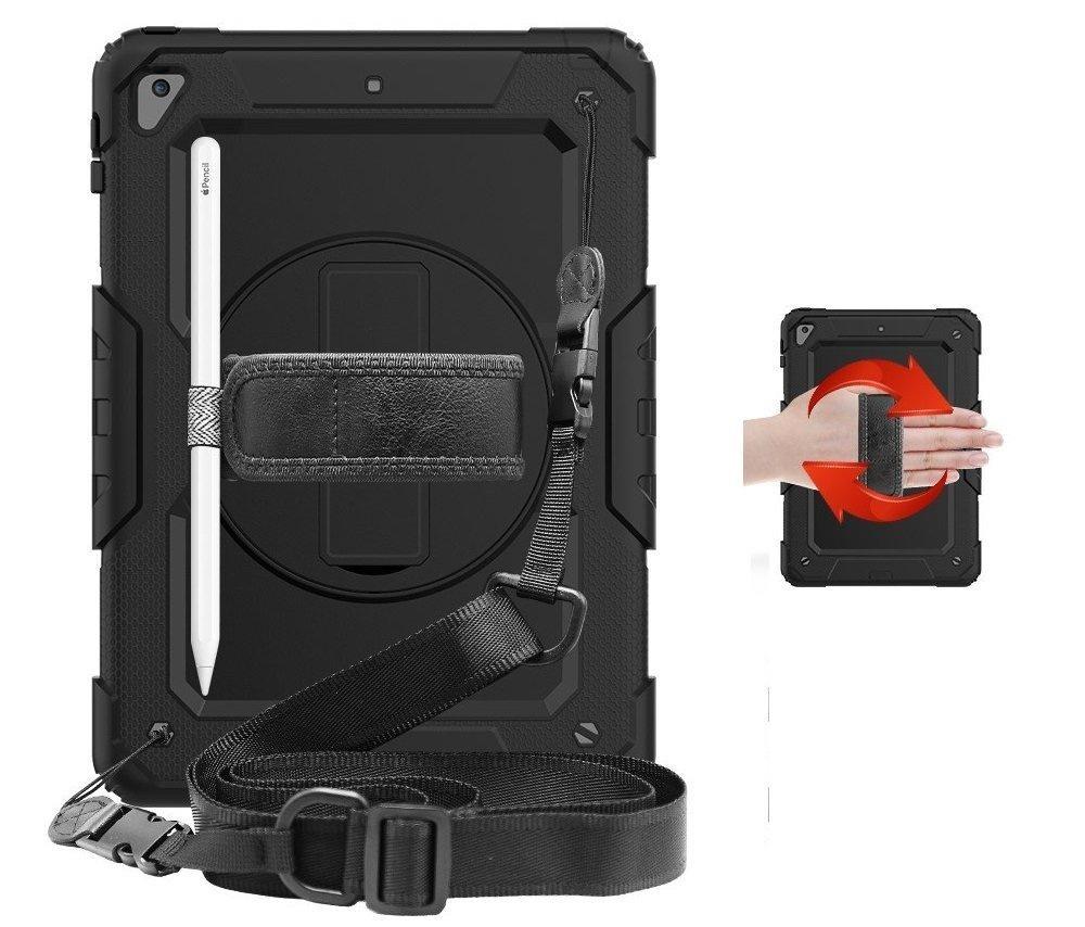 Case for iPad 9.7" 2018/2017 (6th/5th gen.) / Air 2/1 9.7" 2014/2013 / Pro 9.7" 2016, Armored, Black