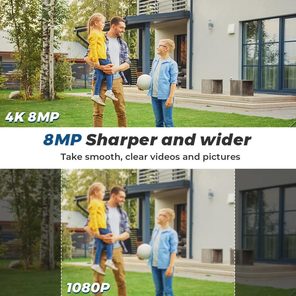 Новая 8-мегапиксельная 4K PTZ Wifi камера с 36-кратным зумом, двумя объективами и двойным экраном, 120-метровым ИК-ночным видением, обнаружением людей, беспроводная наружная камера видеонаблюдения