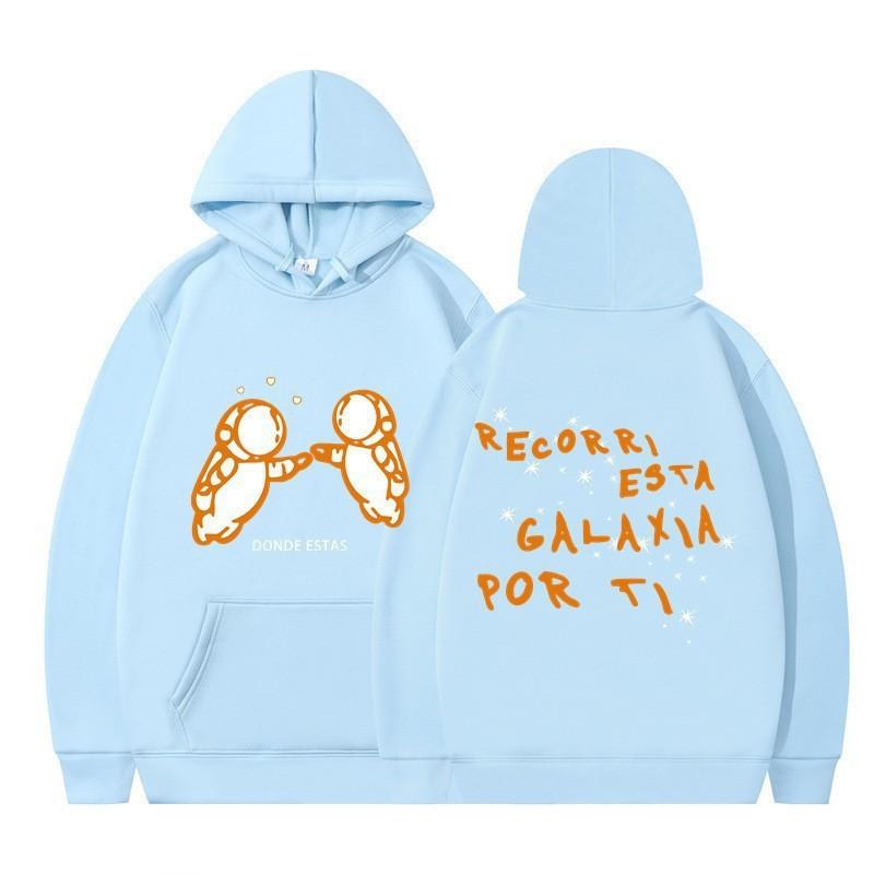 2026 Unisex Oversized Hoodie With Astronaut Print Cartoon Design Lightweight Casual Sweatshirt Fall Outdoor Daily Wear