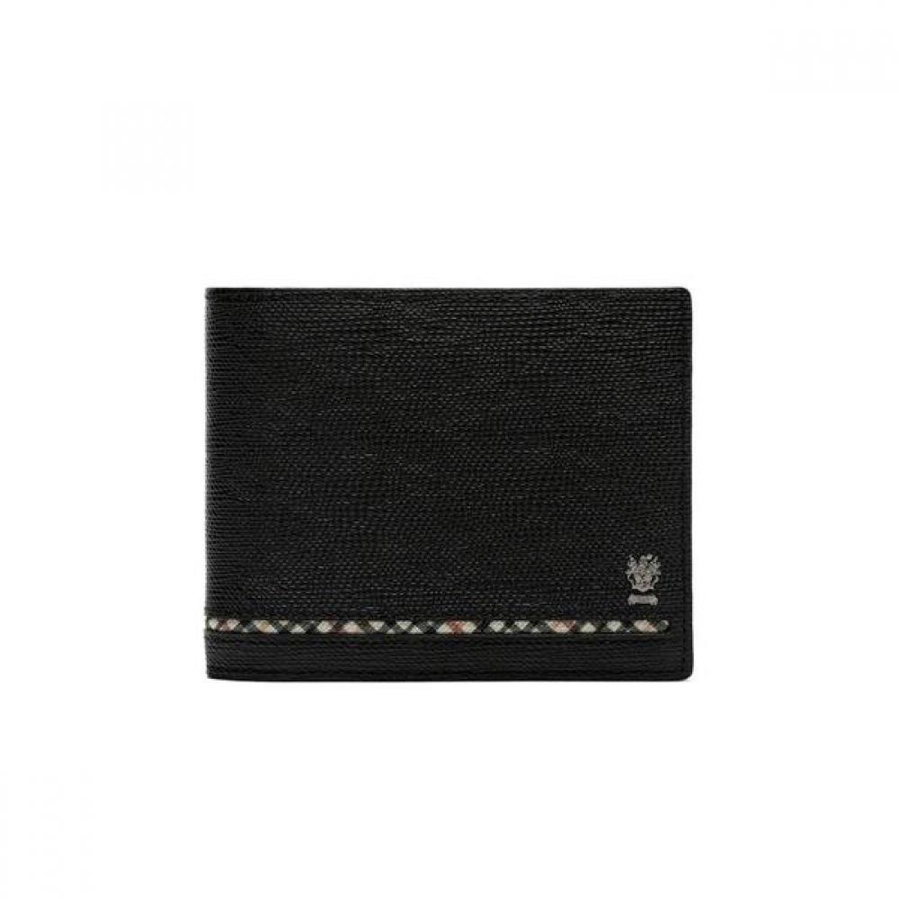 Daks Black Line Check Cowhide Wallet Dbwa9e623bk