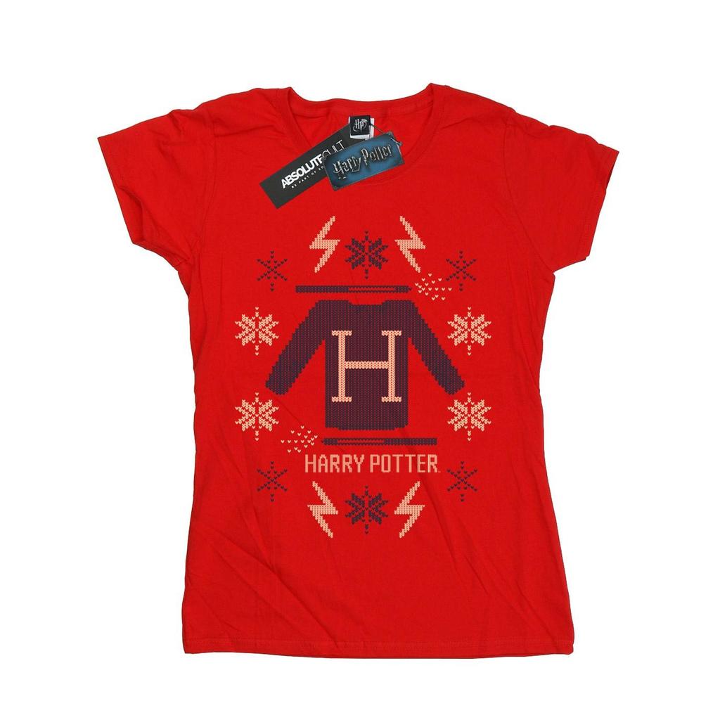 Harry Potter Womens/Ladies Christmas Knit Cotton T-Shirt